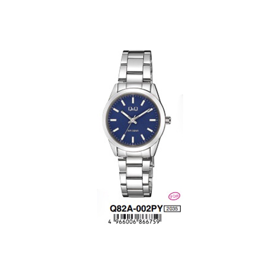 Jam Tangan Wanita Stylist Casual Business Rantai Stainless Steel Original Q&amp;Q QnQ QQ Q82A Series