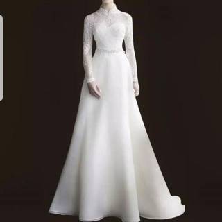 Baju pengantin lengan panjang dress pengantin simple Baju pengantin lengan panjang dress pengantin simple