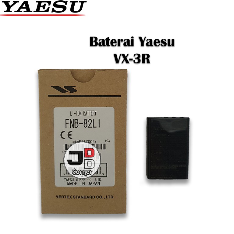 Baterai HT Yaesu VX-3R FNB-82LI ORIGINAL Baru VX3R VX 3R FNB82 Batre Batere
