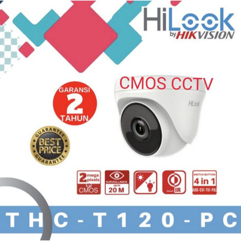PAKET CCTV HILOOK 2MP 4 CHANNEL 3 CAMERA KOMPLIT