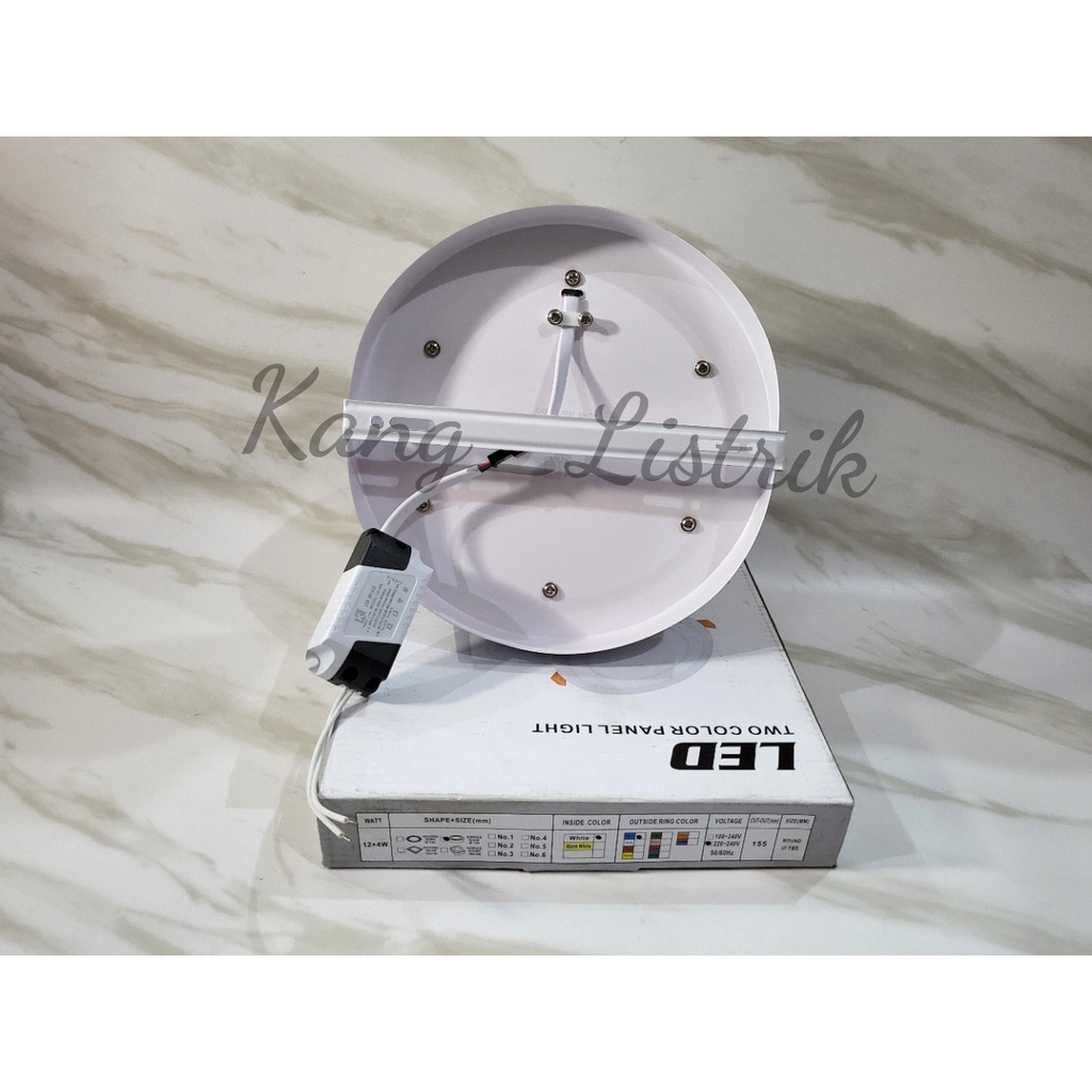 Downlight LED Panel 2Warna 12W Bulat Outbow / OB