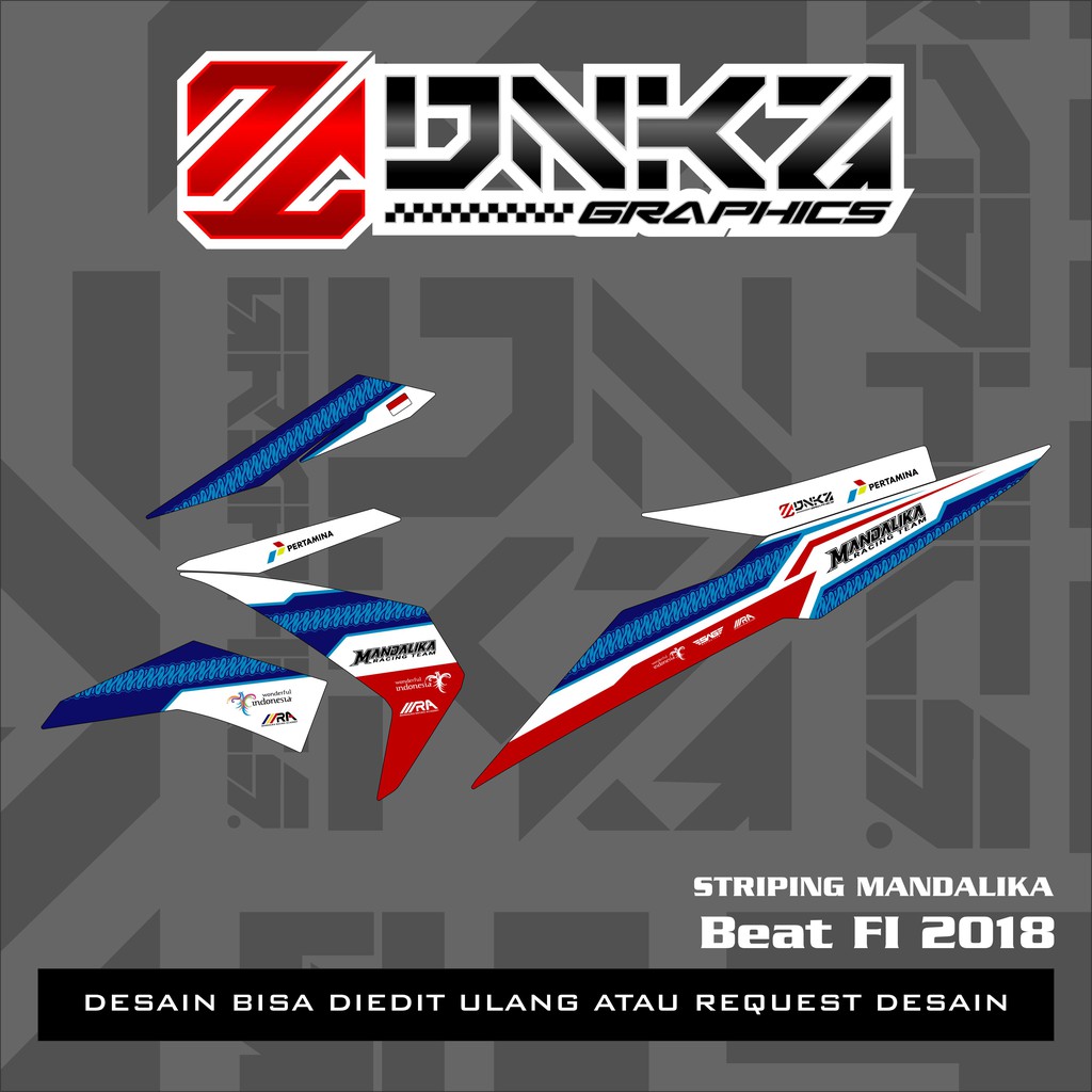 Stiker Beat FI 2018 Beat Street Decal Striping Beat FI 2018 Beat Street New Premium Racing Mandalika