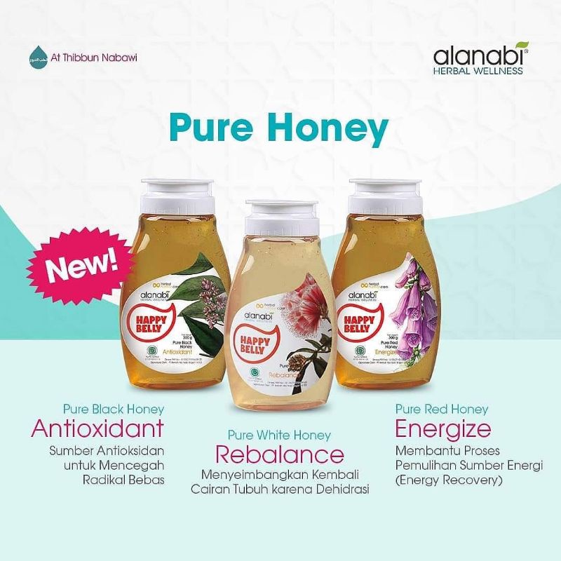 

Madu Murni Asli Herbal Pure Honey Happy Belly Alanabi