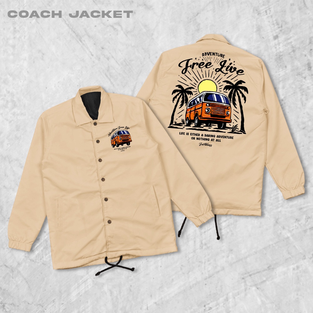 Fortglass Vanture Coach Jaket Pria Outwear Unisex Parasut