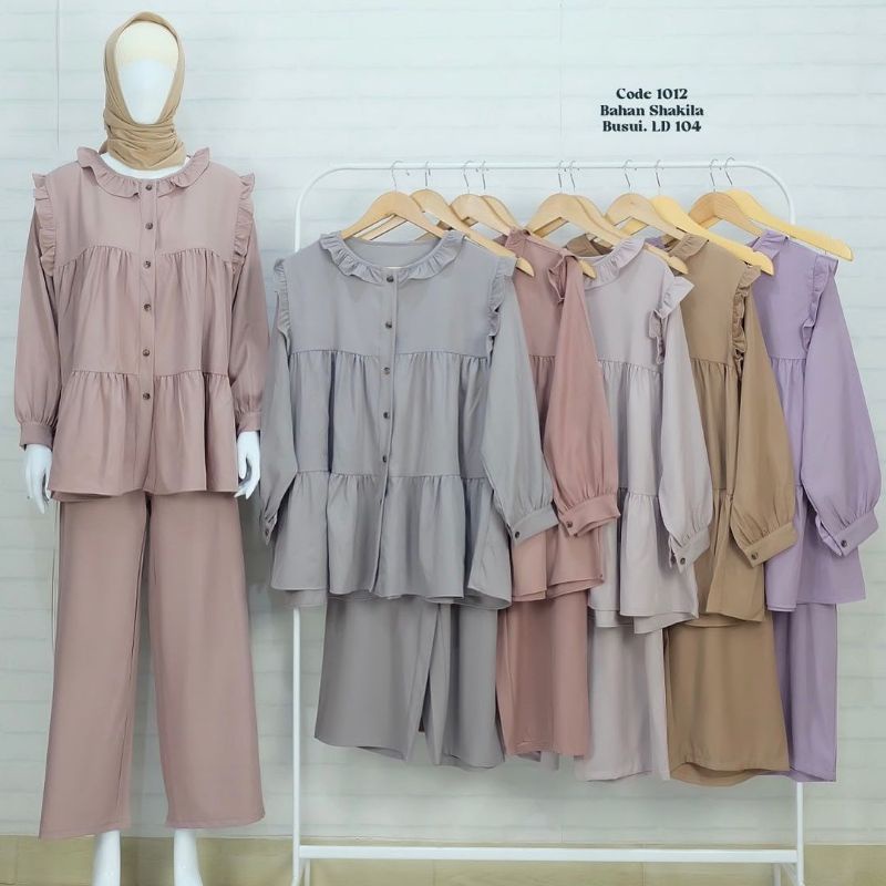 LUBNA ONE SET / SETELAN WANITA TERBARU