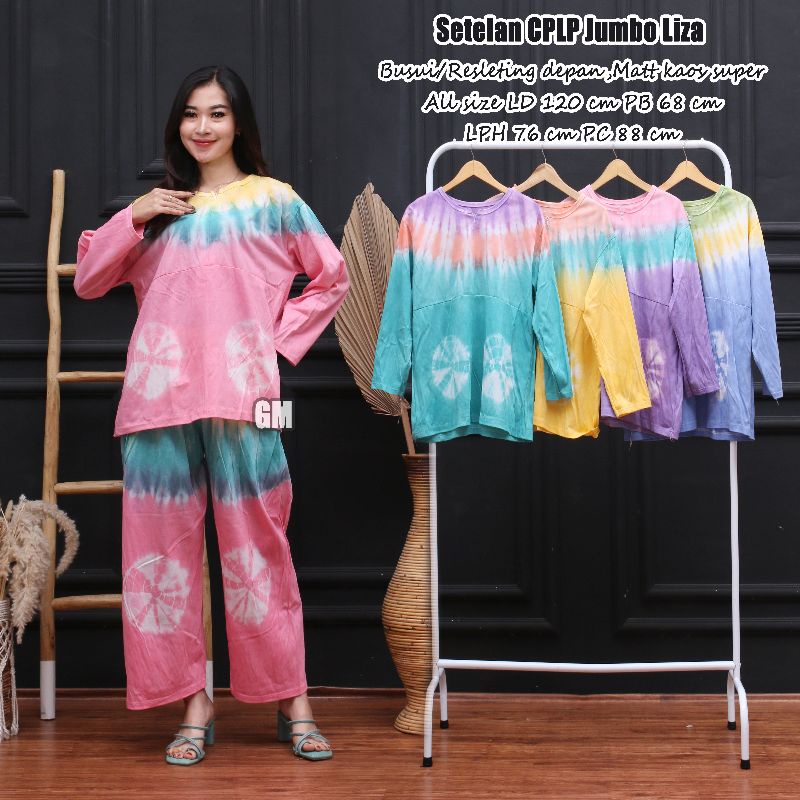 Setelan busui jumbo bahan kaos ld 120 panjang semata kaki