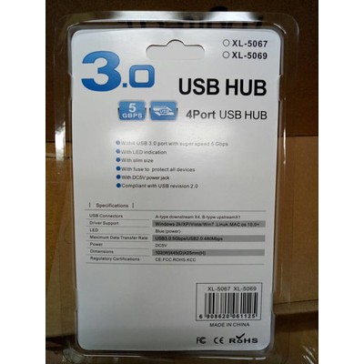 USB Hub 4Port USB 3.0 Super Speed 30cm