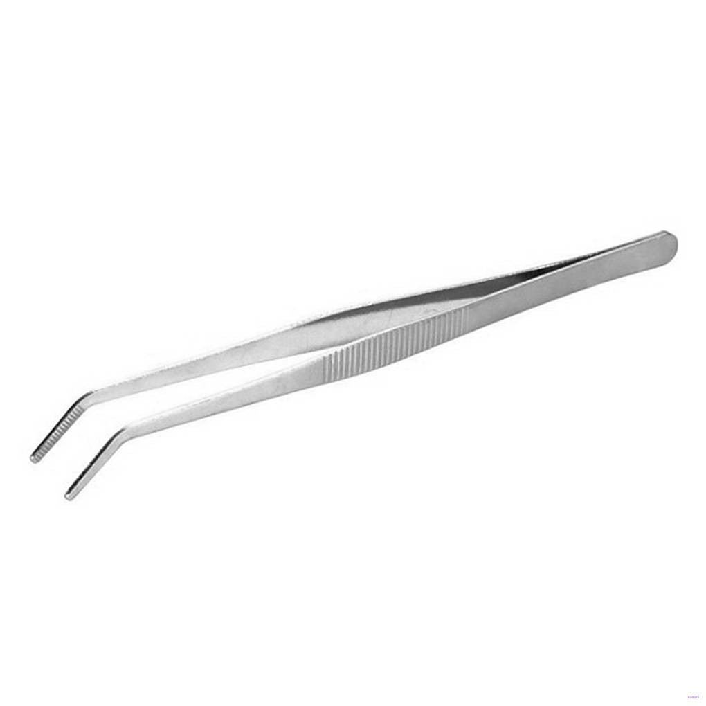 [READY STOCK] 18cm Tea Tweezers Salad Food Stainless Steel Tea Folder Tweezer Clips Clamps Kitchen Tongs