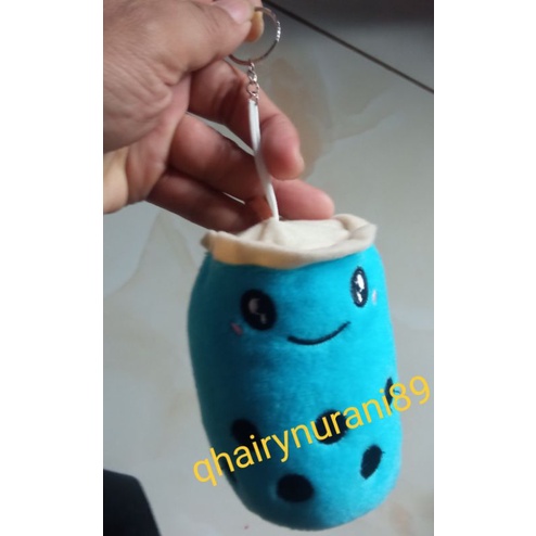 BONEKA BOBA MILK TEA GANTUNGAN KUNCI TEMPEL KACA MOBIL Souvenir-Sovenir Pernikahan Gantungan tas Kar