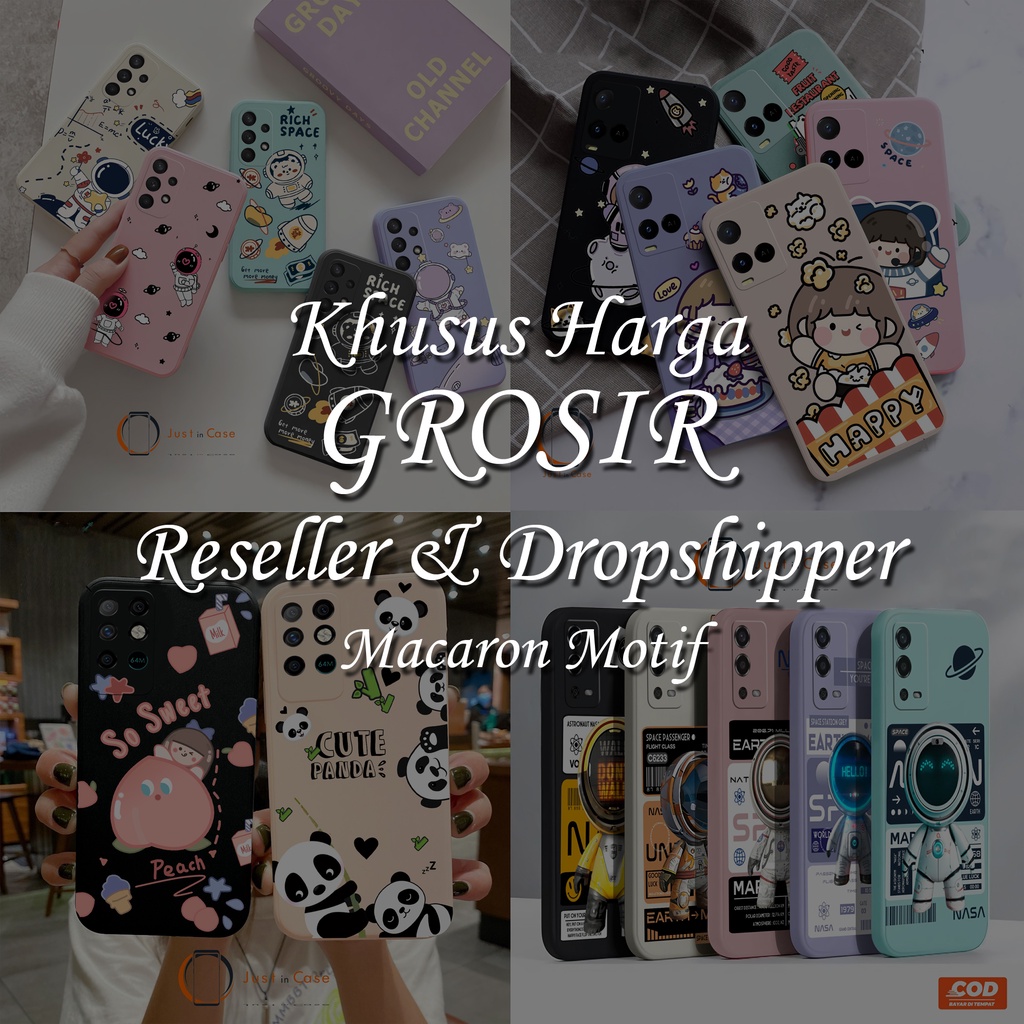 (GROSIR) Softcase Macaron Aneka Macam Motif  Harga Murah Khusus Reseller/ Dropshipper Untuk Semua Tipe HP OPPO, VIVO, XIAOMI, REALME, IPHONE, SAMSUNG, INFINIX