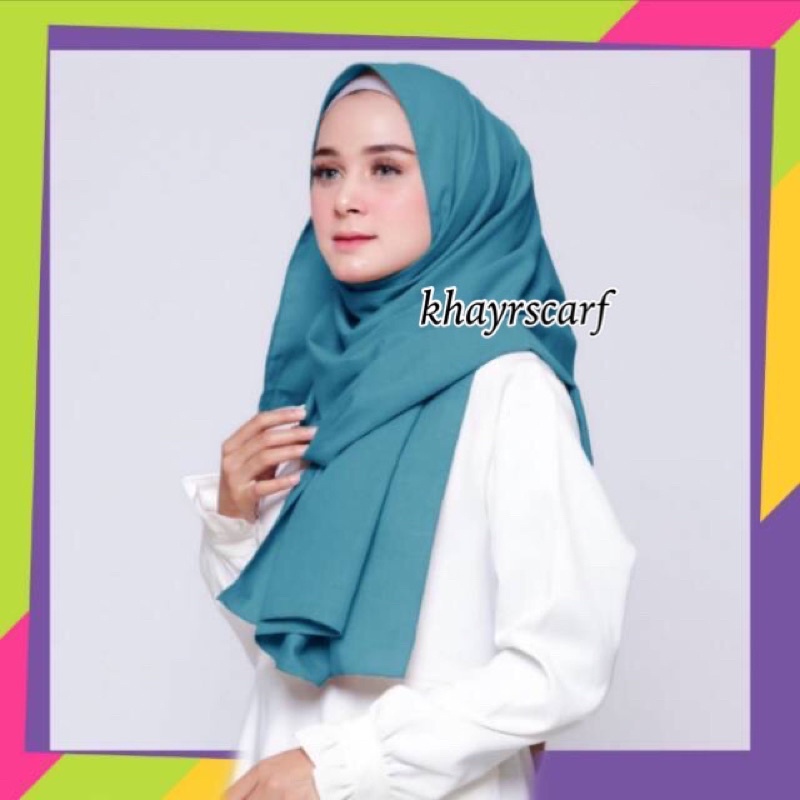 Hijab Promo Alisya Shawl Pashmina Diamond Signature / part 1 / Khayr Scarf-deep tosca
