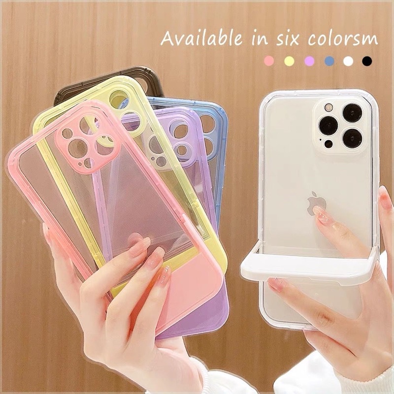 SOFTCASE COLOR STANDING IPHONE 12PROMAX 13PROMAX 11PROMAX 11 12 13 13PRO 12PRO 11PRO XS XR X XSMAX PREMIUM STANDING COLOR CASE