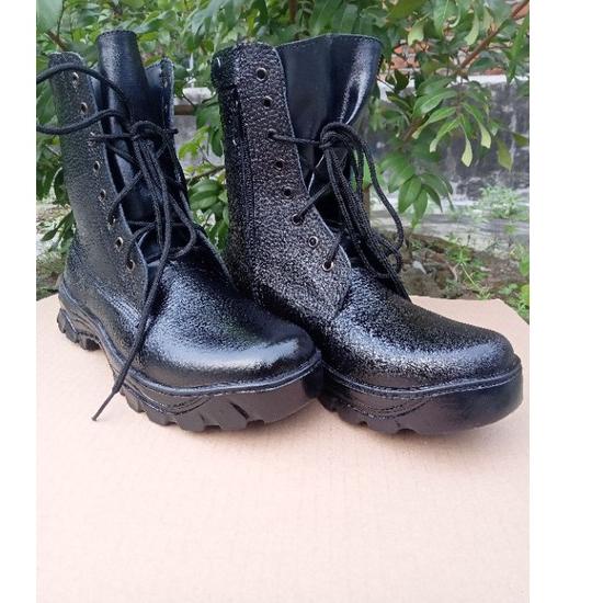 Modern.. SEPATU PDL TNI POLRI BRIMOB SABARA SCURITY SATPOLPP KULIT JERUK