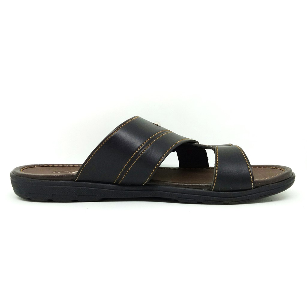 FIURI - Sandal Jempol Hitam - Sandal Pria - Sandal Casual - Sandal Pria Kulit - Sandal Pria Dewasa