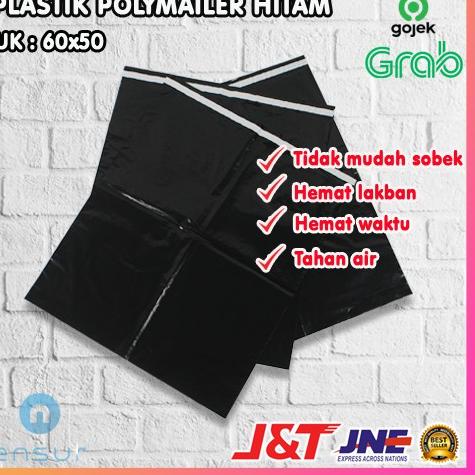 

Update Terpopuler PLASTIK PACKING OLSHOP PE POLYMAILER 50X60 HITAM @100 Pcs/ per pack