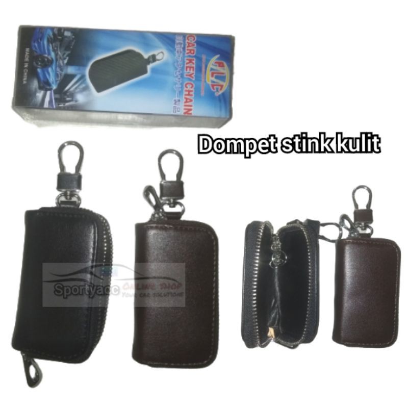 Dompet stnk gantungan kunci kulit