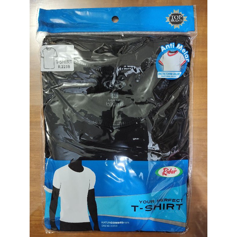 OBLONG RIDER HITAM DAN ABU  O NECK / OBLONG HITAM RIDER KERAH BULAT / KAOS OBLONG, ORIGINAL