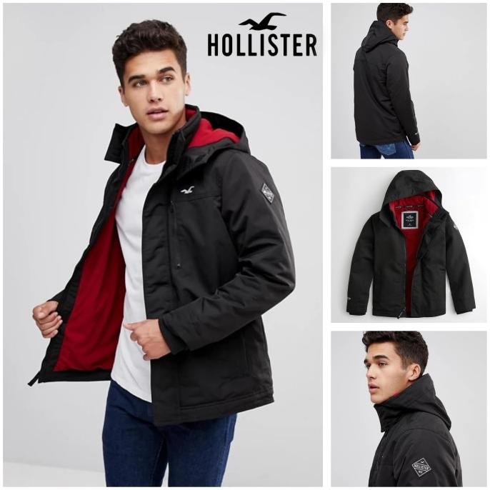 Jaket Hollister All Weather Fleece Lined Original jacket Black