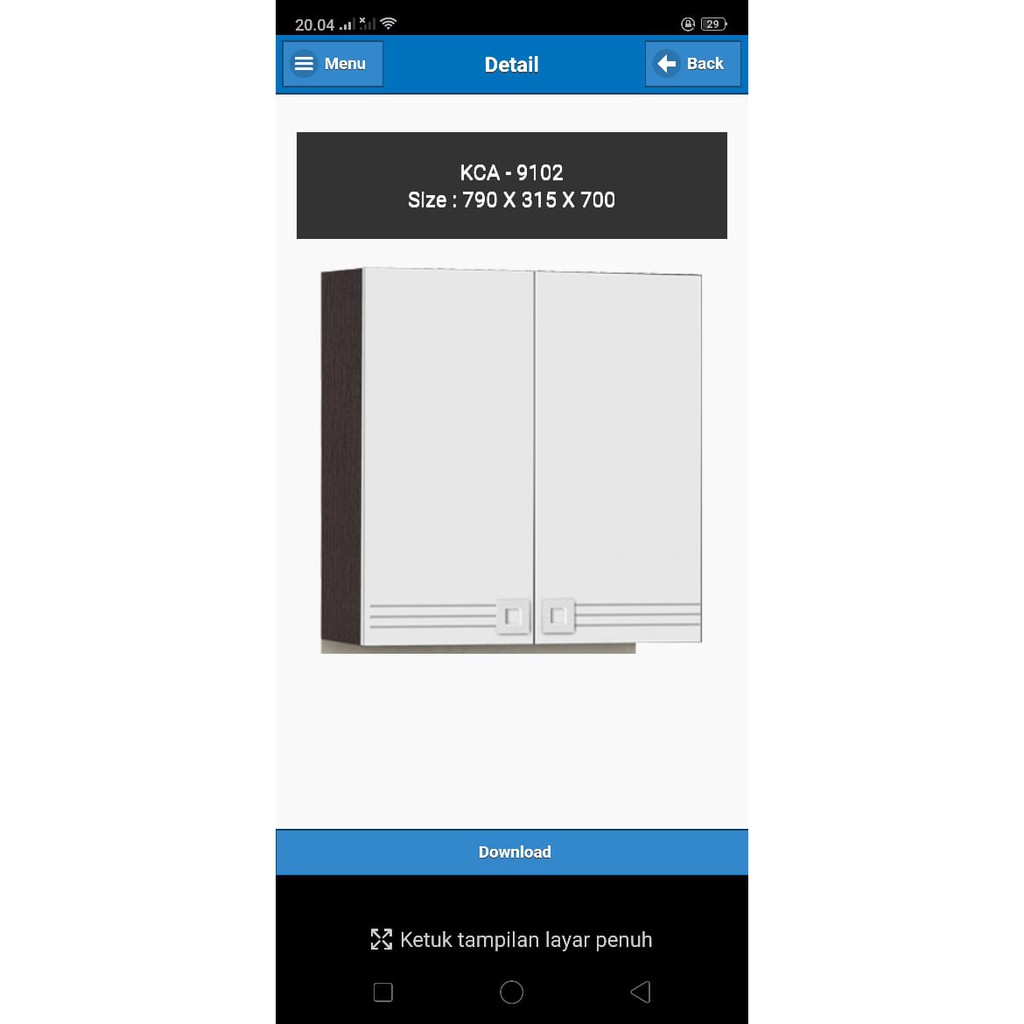 BIG PANEL Lemari Dapur Atas / Kitchen Set Atas Putih