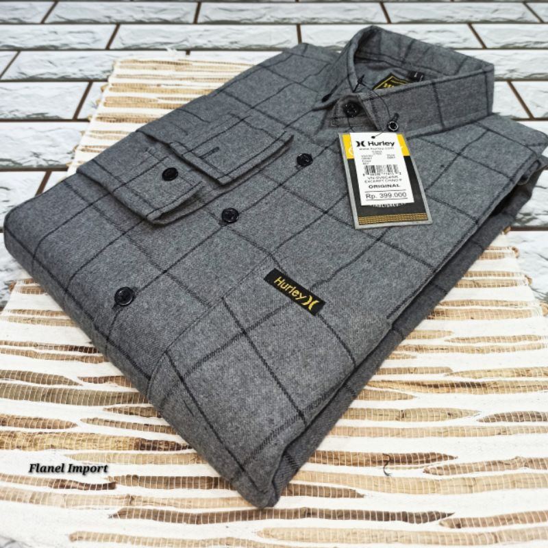 Distro Kemeja Flanel Terbaru Model Slim Navy Merah Biru Abu Hem Lengan Panjang Fashion Pria Murah