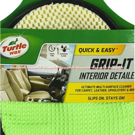 Turtle Wax Lap Microfiber Grip It Interior Detailer kain Lap membersihkan noda pada interior mobil