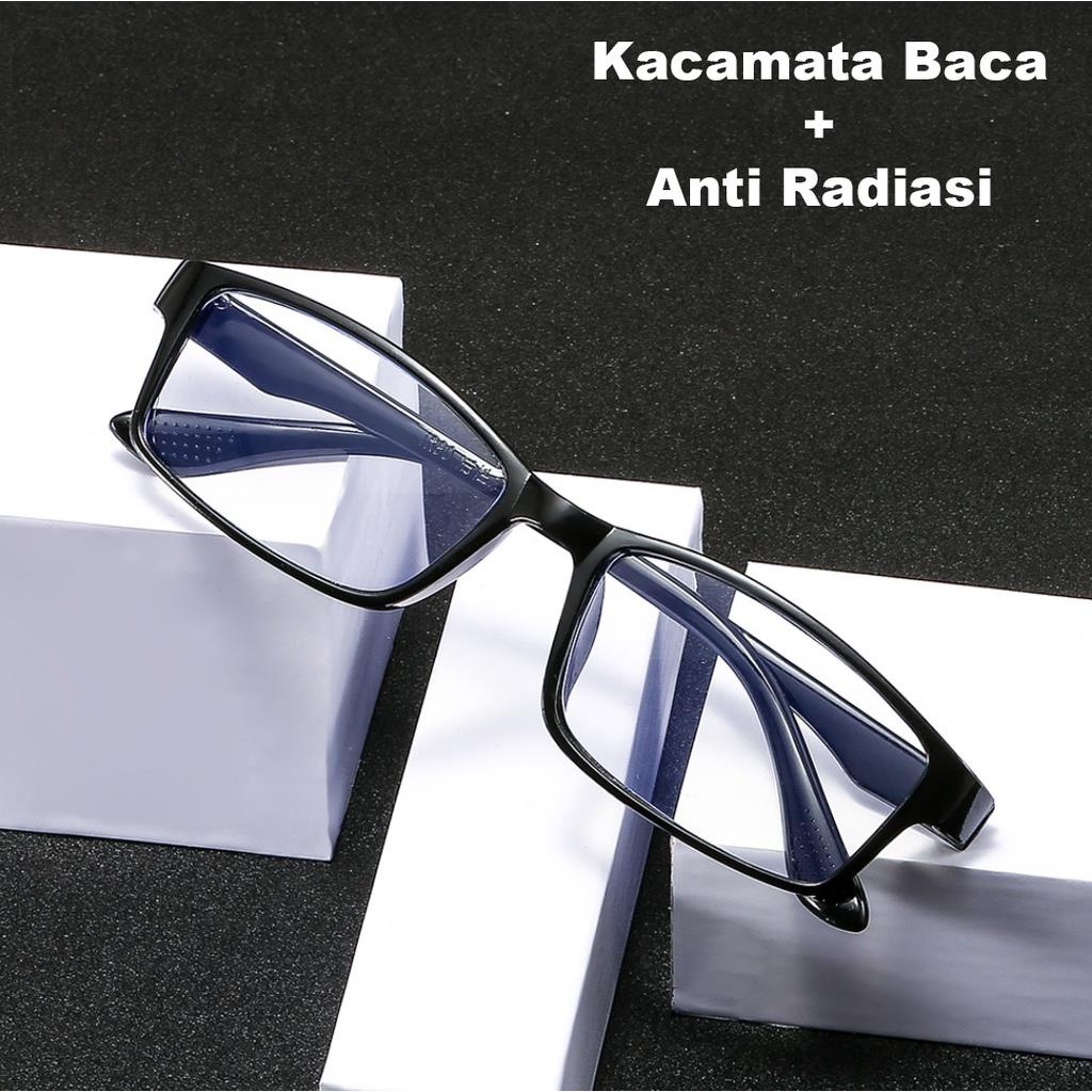 Kacamata Baca Lensa Plus Anti Radiasi +1.00 s/d + 4.00  Kacamata Pria Wanita Reading Glasses 2525