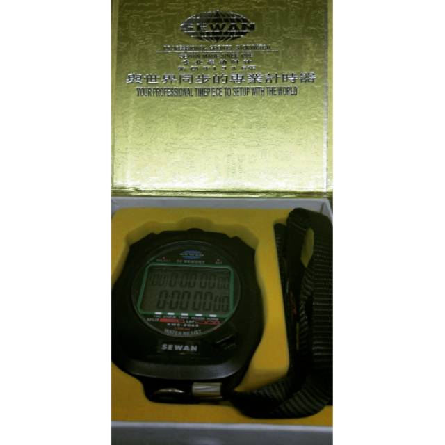 Stopwatch Digital sport water resist sewan 30 memory timer olahraga lari stop watch