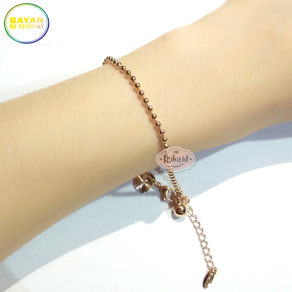 Raka Acc - Gelang Tangan Biji Lada Kecil Xuping Gold Perhiasan Wanita Lapis Emas 18k 161