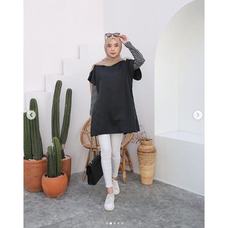 Pakaian Remaja  2in1 Busana  Wanita  Baju  Blouse Trendy 