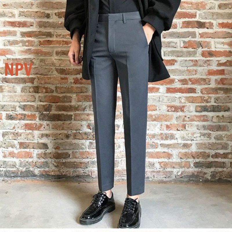 Celana Bahan Celana Panjang Chinos Ankle Pant Fashion Pria Korean Style Slimfit