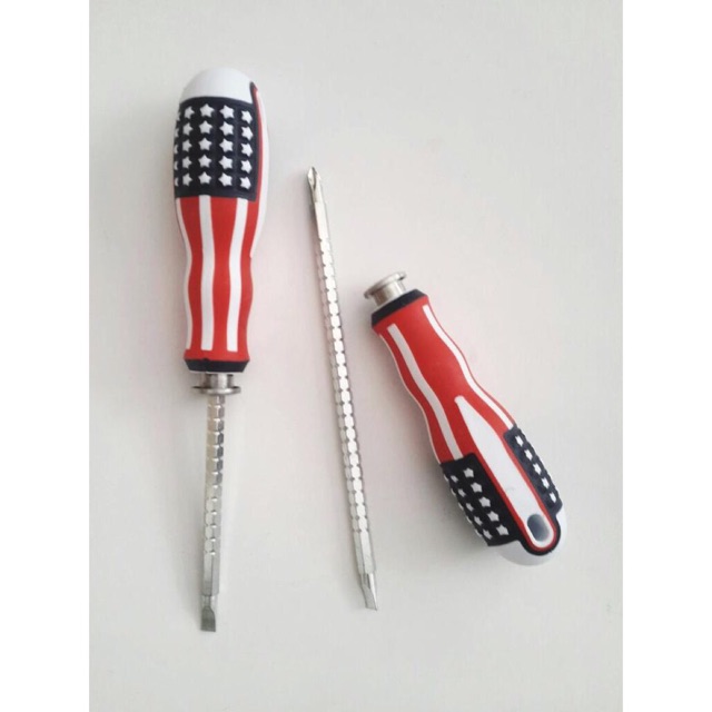 Obeng Bolak Balik Plus Min +- Panjang Pendek Amerika USA