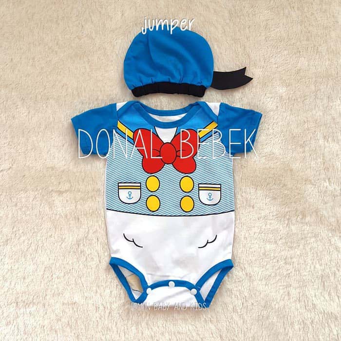 Jumper Bayi Lucu Jumper Kostum Karakter Bayi Donald Bebek