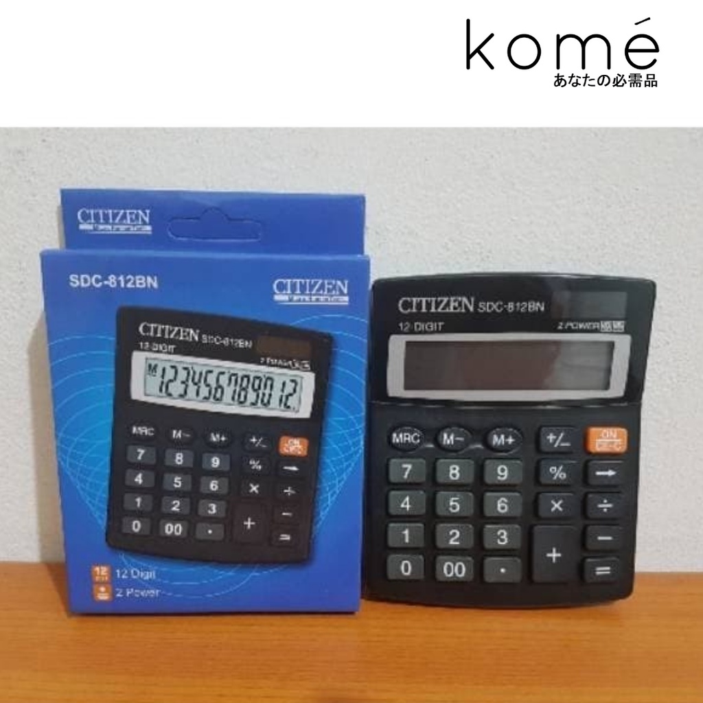 Kalkulator Citizen type CT812-BN - Calculator Citizen 12 Digit / Kalkulator Murah