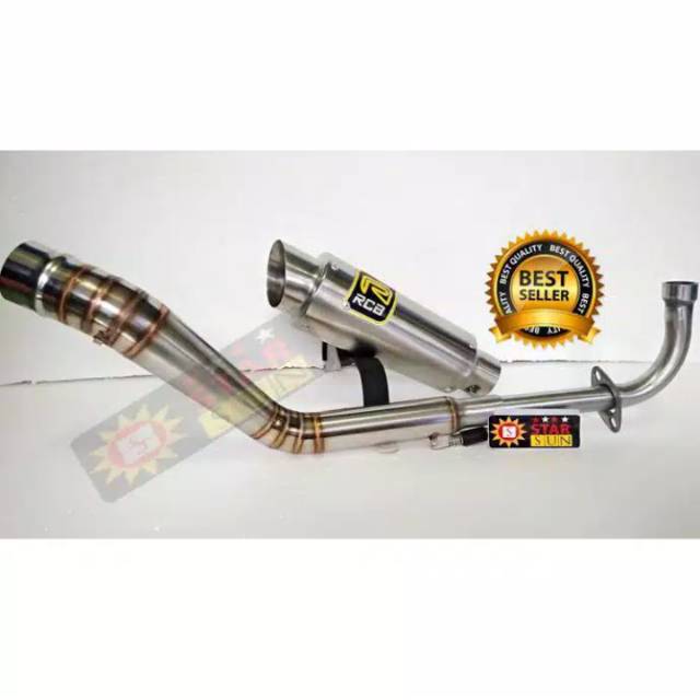 Knalpot racing rcb fulsistem buat motor supra gtr150-blade-supra x125-karisma-vega r-smash-C70 DLL