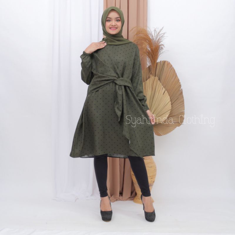 TUNIK POLKADOT KATUN SHAKILA BINTIK IMPORT