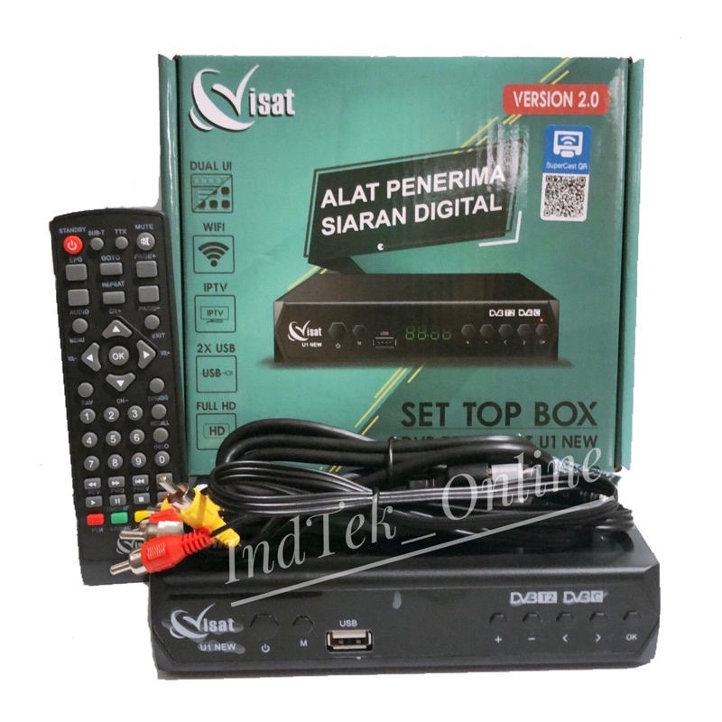 STB TV DIGITAL Receiver TV Set Top Box STB Visat U1 New DVB T2 Digital DVBT2 Antena UHF terbaik tabu