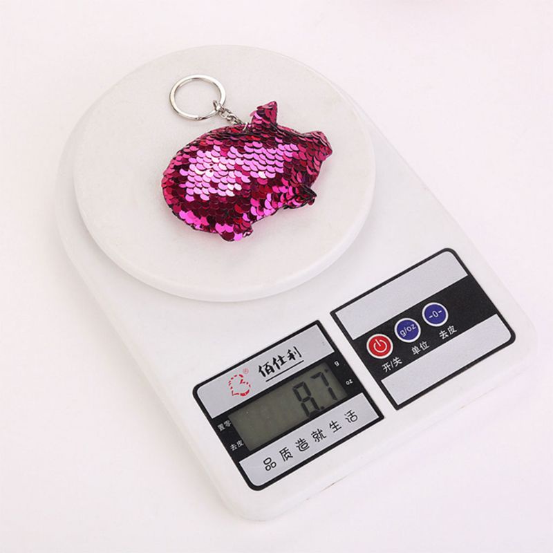 SIY  Key Ring Paillette Sequin Keys Storage Portable Pig Car Bag Decoration Key Chain