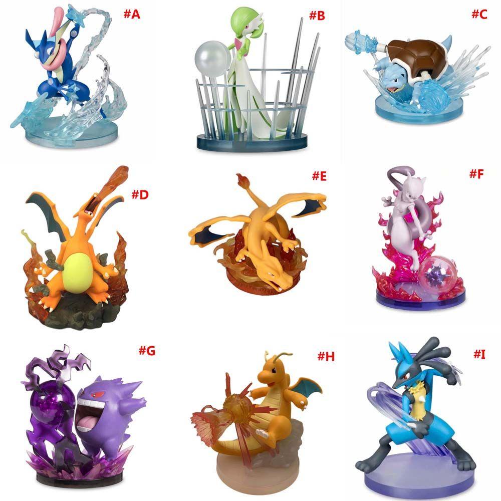 Lanfy Patung Pokemon Miniatur Untuk Anak Hadiah Patung Umbreon GK Gengar Mewtwo Espeon Dekorasi Desktop Koleksi Pokeball Action Figure