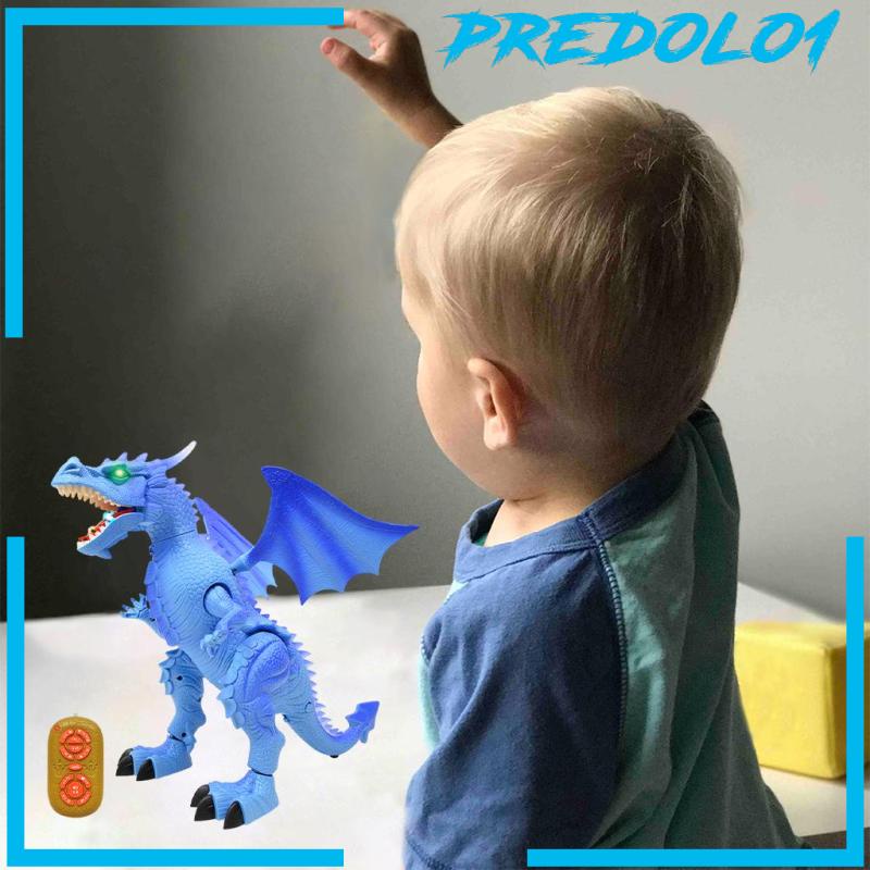 Predolo1 Mainan Rc Dinosaurus Berjalan Dengan Suara Untuk Hadiah Natal Anak