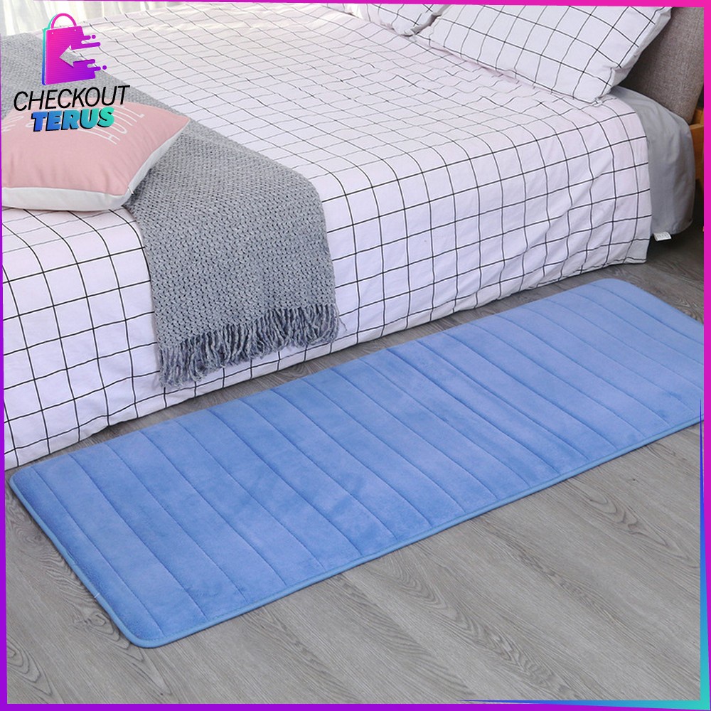 CT C398 Keset Kaki Anti Slip (40x120cm) Keset Kamar Mandi Anti Slip Memory Foam Keset Warna Polos Murah