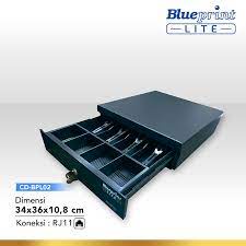 CASH DRAWER / LACI KASIR / LACI UANG  RJ11 BLUEPRINT LITE CD-BPL02 34x36x10,8 CM