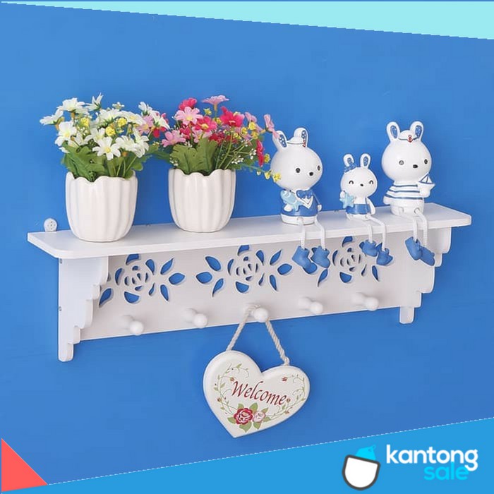 Rak Shabby Chic Rak Gantungan  Hiasan  Dinding Ruangan Rak 