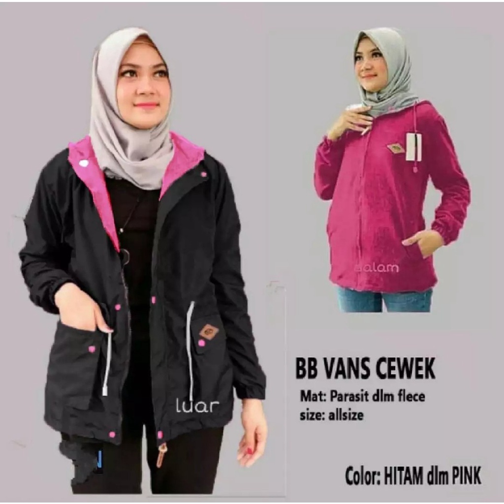 JAKET PARKA WANITA BOLAK BALIK