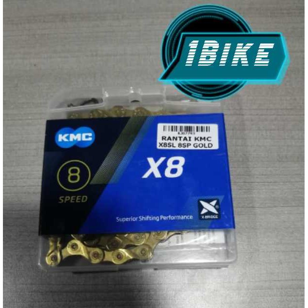 Rantai Chain KMC X8 SL 8SP Gold