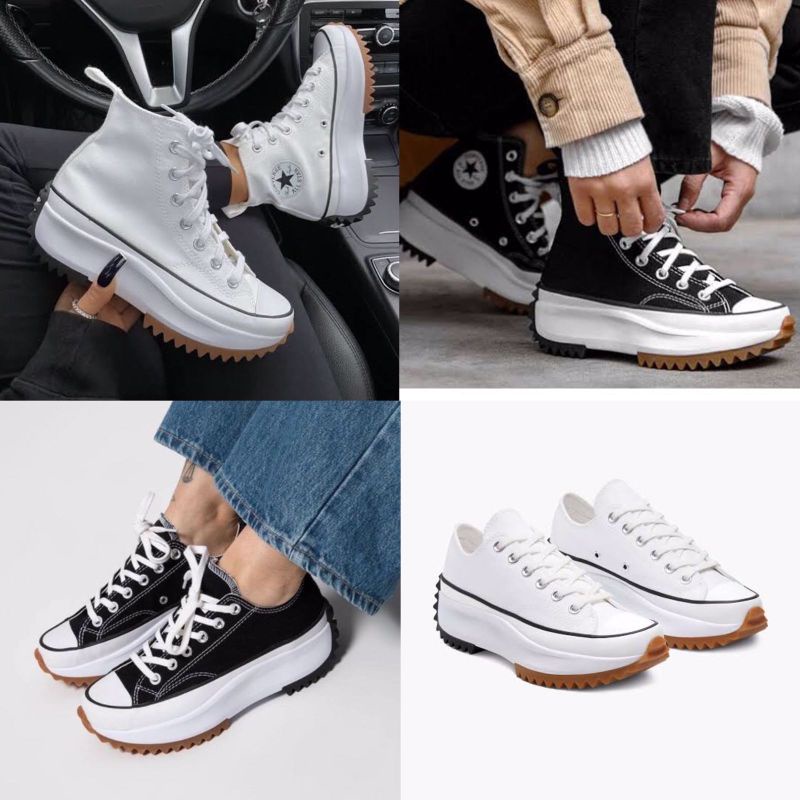 Sepatu Converse Run Star Hike 70s High Sneakers Wedges Wanita