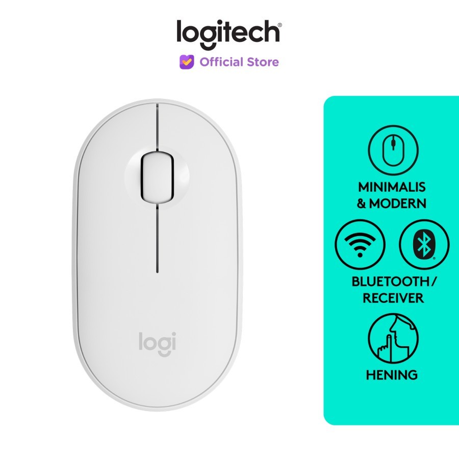 Logitech Pebble M350s Mouse Wireless Bluetooth Slim Silent