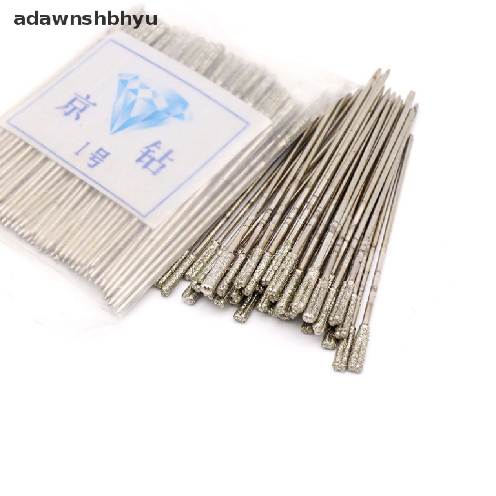 Adawnshbhyu 5Pcs 1mm-2.2mm Diamond Coated Tipped Drill Bit Untuk Ubin Kaca Perhiasan Hole Saw