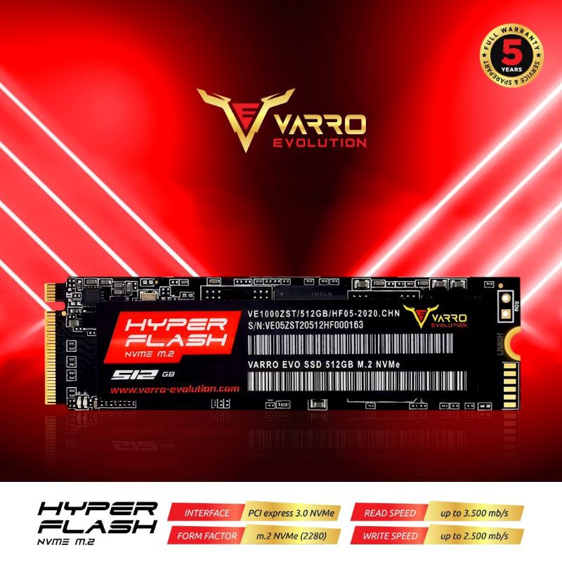 SSD NVME 512GB VARRO