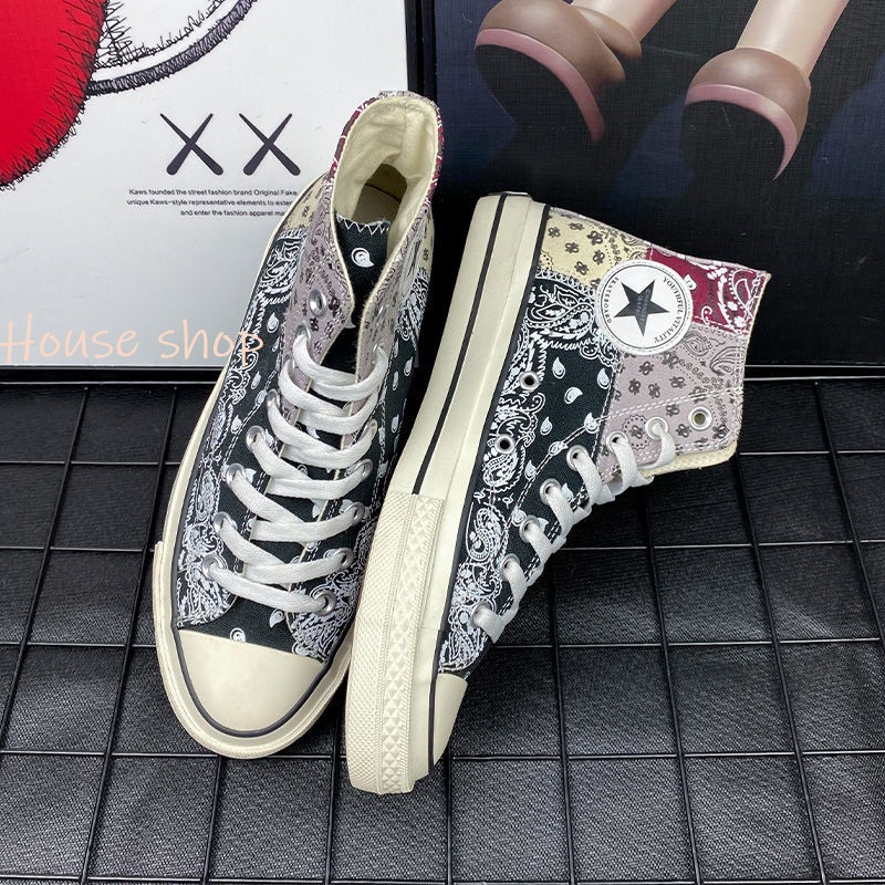 LM-0256 Terbaru 2022 Sepatu Wanita Dan Pria Kanvas Import Original Sneakers Motif Batik Tebal Tren Terkini Elegan Mewah Keren-Sepatu Sneakers Canvas Wanita Import Premium sytel Korea