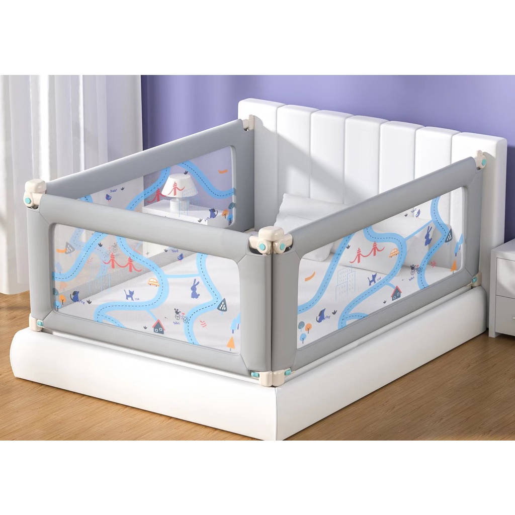 Pagar Bayi Anak Pengaman Pembatas Kasur Tempat Tidur Ranjang Bayi Safety Fence Baby Bed Guard Rail